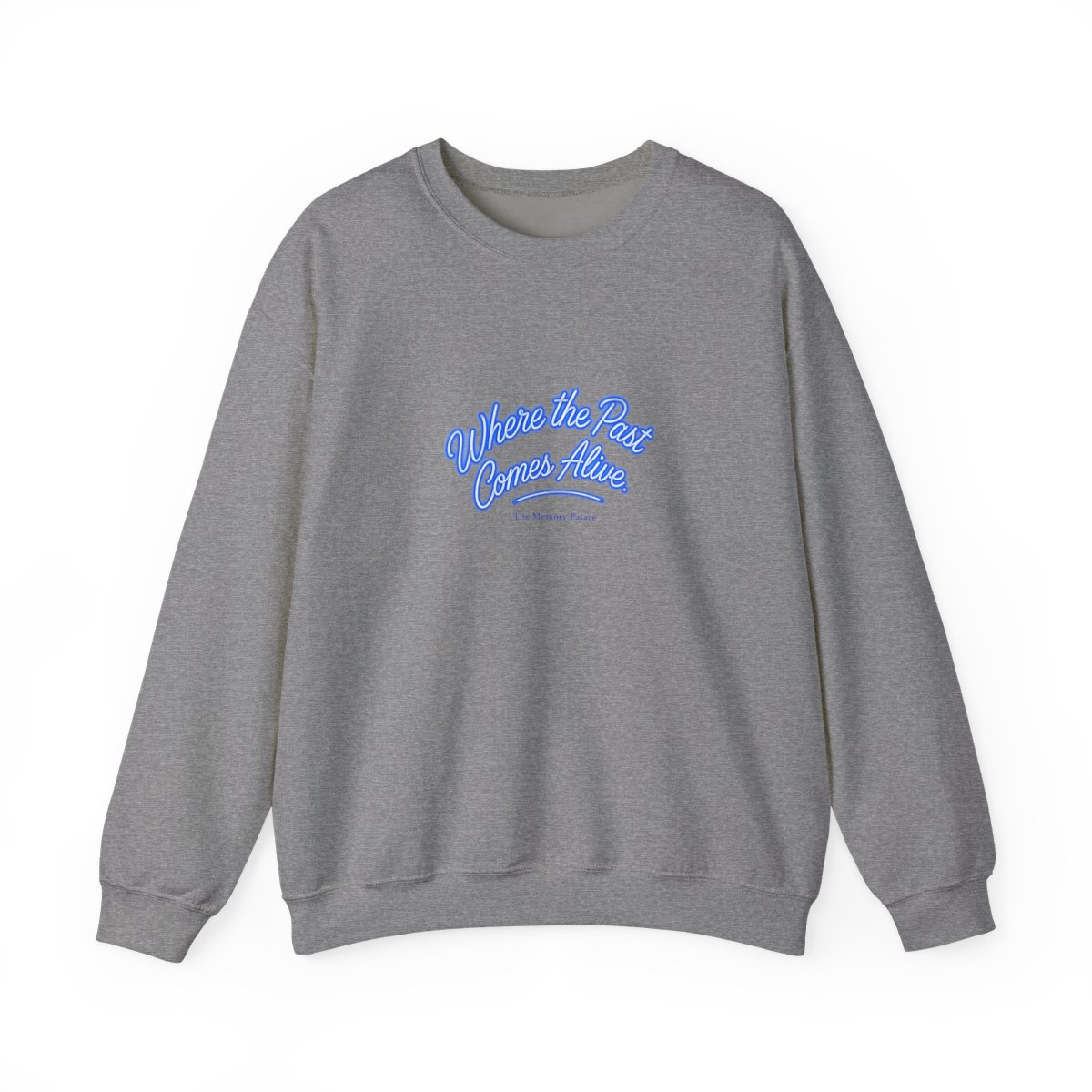 The Memory Palace "Where the Past Comes Alive." Crewneck - alternate angle 3, merchandise