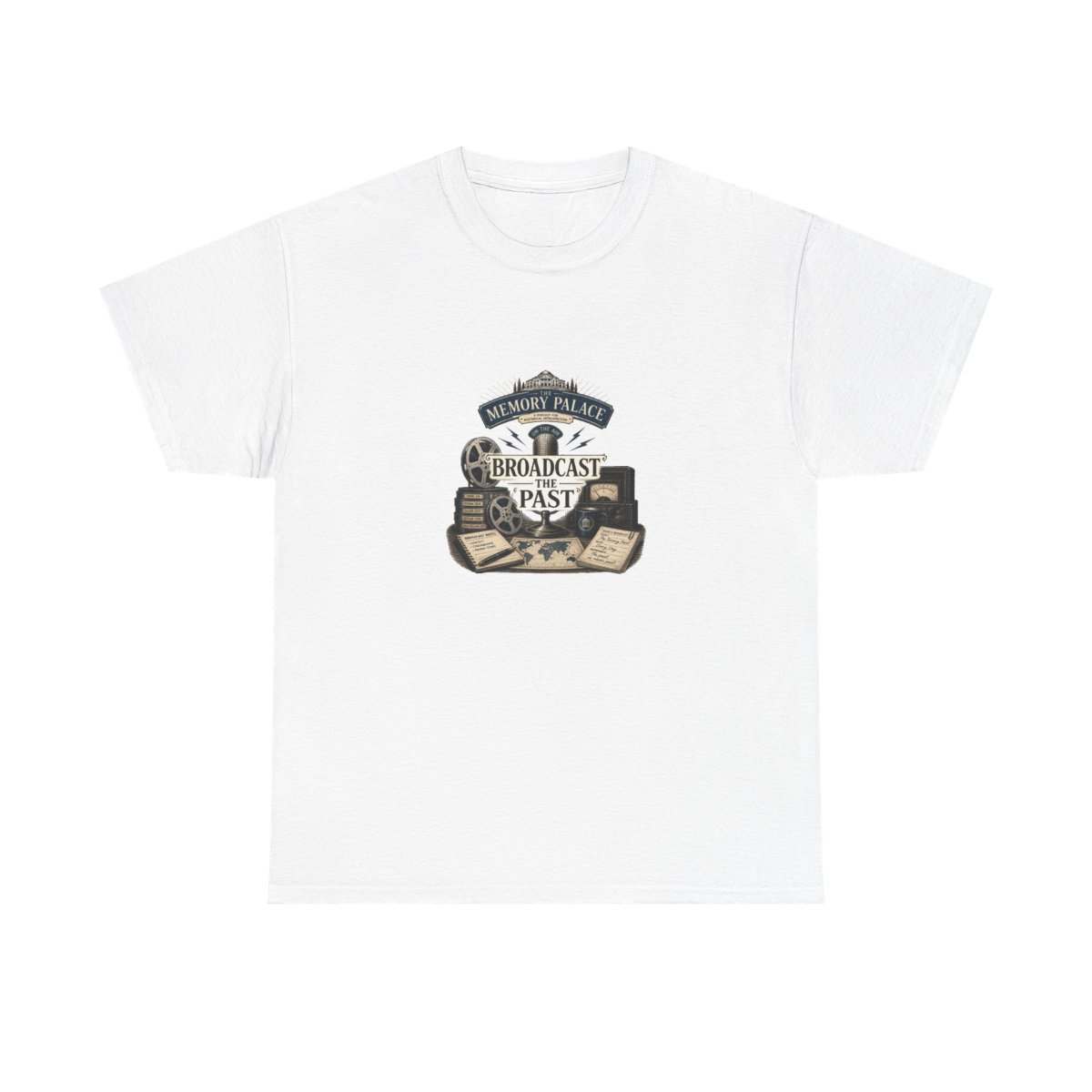 The Memory Palace "Broadcast the Past" Unisex Tee - alternate angle 2, merchandise